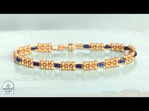 Half Tila Links the beaded bracelet tutorial Seed Beads and Half Tila Beads