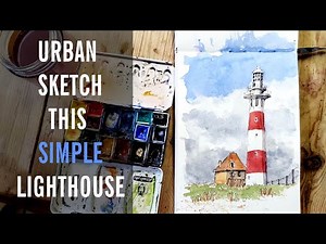 LIGHTHOUSE Fun | Simple Urban Sketching Tutorial For Beginners