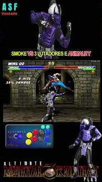 SMOKE VS 3 LUTADORES E ANIMALITY UMK3 PLUS #umk3 #mortalkombat3ultimate #arcade #retrogames