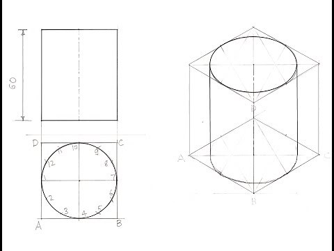 4.7a-Drawing Isometric View of a Cylinder (Radius 25 mm; Height 60 mm)