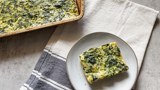 Low-Fat Spinach And Cottage Cheese Pie Recipe - Mashed