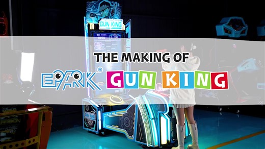 Coin-Operated Video King Shooting Arcade Game Machine Amusement Skill Simulator with LED Lamp for 6  Years Plastic Material