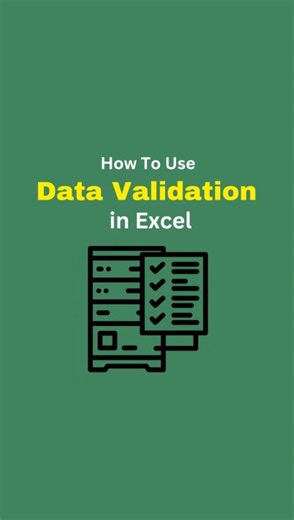 ExcelSavy on Instagram: "How To Use Data Validation in Excel 👨‍💻 🗂 Easy and Smart way to learn Excel, VBA, and Data Analysis, link in bio. ✨ Consider Following to get Regular Updates like This✨ #excel #exceltricks #exceltip #corporate #finance #exceltutorial #exceltraining"