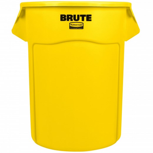 Rubbermaid® FG265500YEL BRUTE 55 Gallon Yellow Round Trash Can