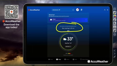 Get your latest forecast with AccuWeather's MinuteCast®