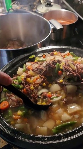 Cooking Roast Beef Stew - Perfect for a cold day.