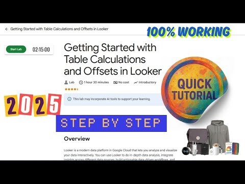 Getting Started with Table Calculations and Offsets in Looker | Detailed Guide #qwiklabs