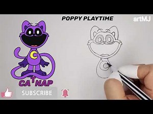 [파피 플레이타임 챕터 3] 캣냅 그려주세요.| How To Draw CATNAP - Poppy Playtime Chapter 3 #파피_플레이타임 #캣냅_그리기