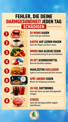 Fehler, die deine Darmgesundheit jeden Tag schädigen können | FitFakten