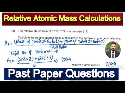 How To Calculate Relative Atomic Mass | Chemical Calculations | Chemistry | Qamar Hussain