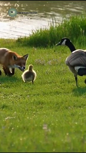 Mother Goose Fights Off Fox to Save Baby | Wildlife Safari Moment