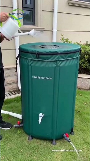 Efficient Rainwater Collection: 100-Gallon Flexible PVC Rain Barrel Setup & Review
