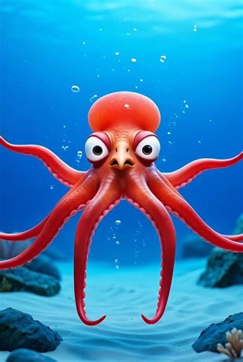 Funny Octopus Clapping | Silly Sea Animal Cartoon for Kids