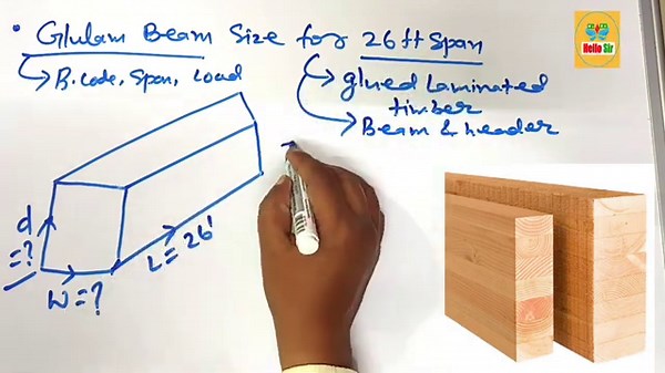 What size Glulam beam do I Need for 26 foot span