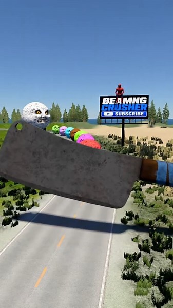 Hi! New shorts video Big & Small Moon Cars vs Female Knight #2 in the game BeamNG.drive