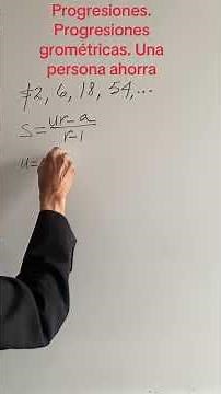 Progressions, Geometric Progressions, Sum of the Terms, A Person Decides to Save at Home