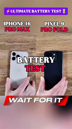 🔋⚡iPhone 16 Pro Max Vs Pixel 9 Pro Fold - Real Battery Test 🔋🎉!!