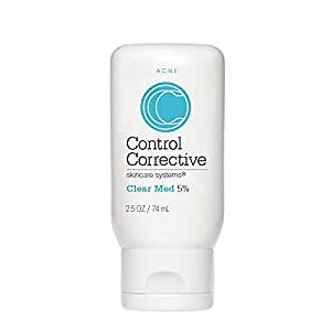 CONTROL CORRECTIVE Clear Med 5% Acne Treatment Lotion, 2.5 Oz - Helps Clear & Control Breakouts, Benzoyl Peroxide, To Improve Efficacy And Dry Up Blemishes, For Acne-Prone Skin