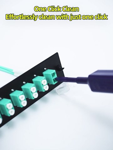 LC Fiber Optic Cleaner Pen, One Click Cleaner, LC/MU 1.25mm Ferrule Connectors Fiber Cleaning Endface Fiber Optic Cleaning Pen with Cleans Over 800 Times