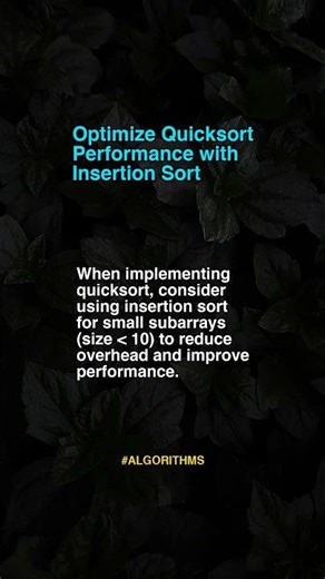 Optimize Quicksort Performance