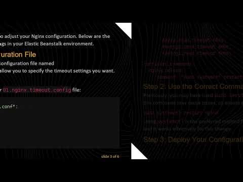 How to Increase Nginx Timeout for an Elastic Beanstalk Deployed App