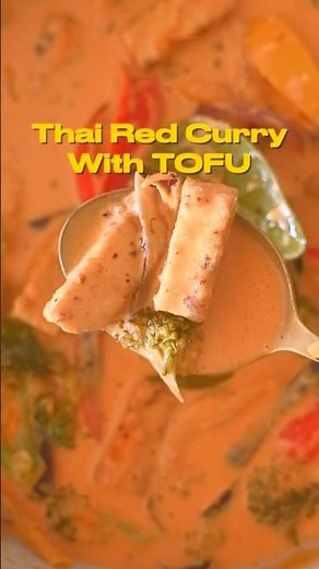 Ready in 30 minutes Thai Red Curry with Tofu #tofurecipe