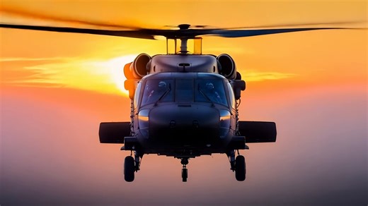 Helicopter, Military, Flying. Free Stock Video