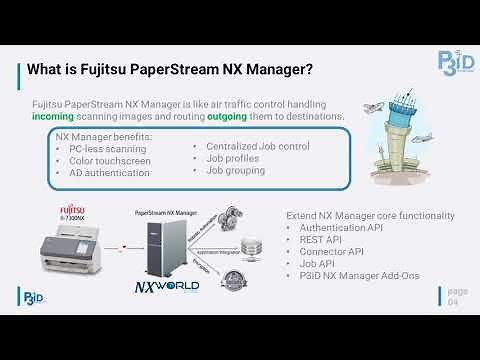 P3iD presents Fujitsu PaperStream NX Manager for fi 7300NX document scanners webinar
