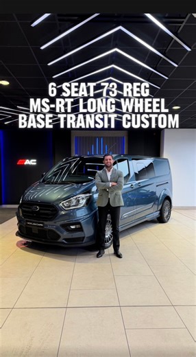 Long Wheelbase 6-Seat MS-RT Transit Custom 🔵 2023 (73) Ford Transit Custom 320 2.0 Ecoblue Limited MS-RT (6 Seat) Live Priced at £43,990 - Please Note: This MS-RT has been privately owned and is not subject to VAT - Contact Paddy on 07827916137 or Business WhatsApp us on 07724101010 📲 Introducing a beautiful Factory LWB MS-RT finished in Chrome Blue Metallic with Black Leather & Suede MS-RT Interior, MS-RT Bodystyling & 18” OZ Racing Alloys ✔️Flat Bottom MS-RT Carbon Wheel ✔️ClearSight Camera 