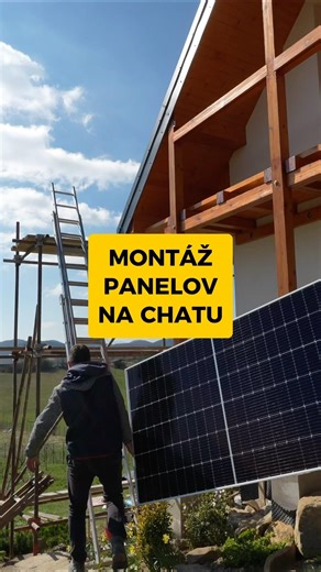 Montáž solárnych panelov na chatu. #fotovoltika #offgrid #solarenergy