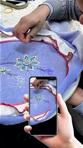 Handcrafted beaded embroidery New Chinese-style clothing embroidery#Pearl embroidery#Hand