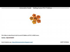Automation Studio B&R PLC part 9 :- Getting Current IP Address of PLC Online through HMI