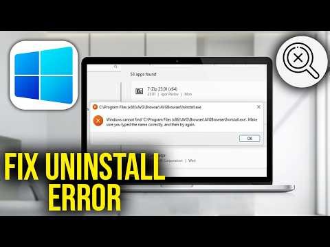 How To Fix Windows cannot find Uninstall.exe or Unins000.exe - Program Game App in Windows 11/10/8/7