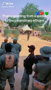 A proper greeting of a soldier to Paramilitary Officers. That's one thing about soldiers, they have so much respect regardless of who you are | Academy Of Wonders