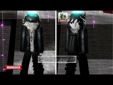Y2K Black White Avatar for Boy Brookhaven Outfit simple y2k