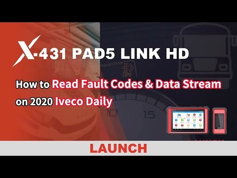 LAUNCH X431 PAD5 Reading Fault Codes & Live Data on 2020 IVECO Daily