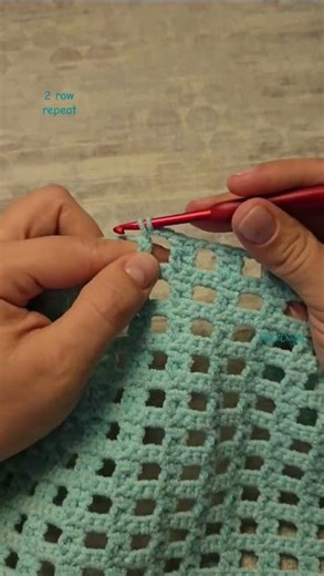 Mesh 2 Row Repeat Crochet Pattern | Crochet Stitches #crochettutorial #easycrochet #knitting