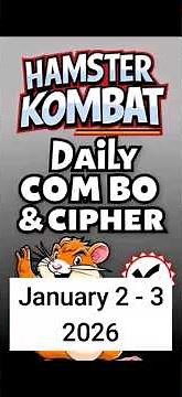 Hamster Kombat GameDev Daily Combo & Daily Cipher January 2 - 3, 2026 Claim Your Rewards!