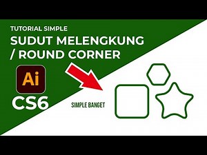 Cara Simple Sudut melengkung di adobe illustrator CS6