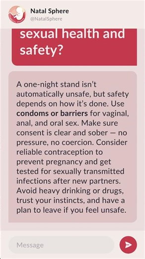 Is a one-night stand okay for my sexual health and safety?