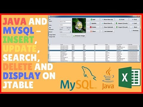 JAVA And MySQL DB Tutorial - NetBeans - GUI - Insert, Update, Search, Delete And Display On Jtable
