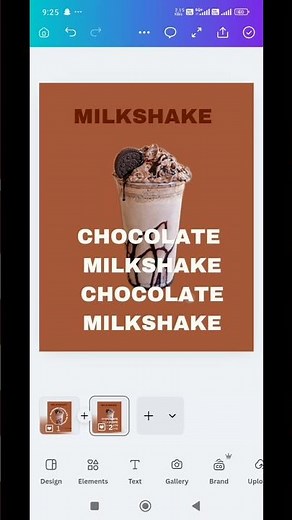Creative design to chocolate milkshake #art