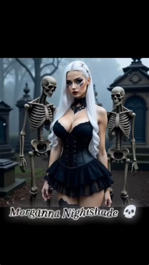 Morganna Nightshade on Instagram: "Among the bones and broken vows, Morganna dances 🖤 The night bends to her will, the air heavy with whispers of what once was 🌒 Each movement hums with forgotten magic, each breath rekindles the cold fire of memory ✨ The skeletons do not haunt her, they honor her 💀 They remember the witch who never bowed, the light that burned even in the grave 🔮 This is not a dance of sorrow but of power, of remembrance, of beauty carved from the silence of the dead 🌹 Morg