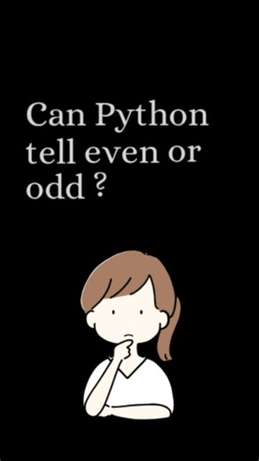 TheFairyCode ✨ on Instagram: "🧠 Python Logic Made Easy! This program tells if a number is even or odd — and it’s the foundation of real Python logic. 💬 Comment EVEN or ODD if you get it 📌 Save this for practice 🔔 Follow for daily beginner-friendly Python tutorials #fairy_code_ #learntocode #pythonbeginner #codingjourney #codediary"