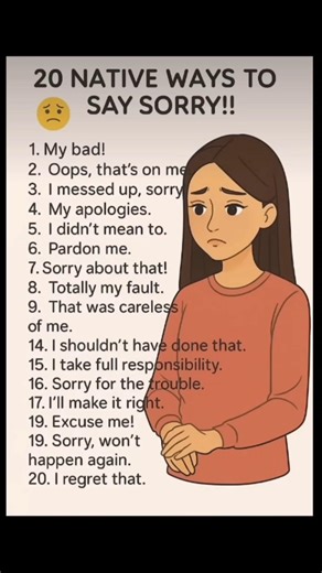 20 Native Ways To Say SORRY!!