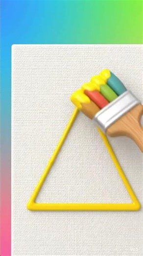 Let’s Paint a Triangle 🔺 | Learn Shapes for Kids