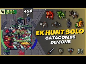 TIBIA: EK HUNT SOLO #28 CATACOMBS (DEMONS) - ORAMOND