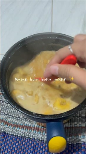 Menunya kolak 😋 karna punyanya gula aren jadi kita pake gula aren dan ternyata enak loh 😍 #kolak