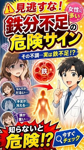 【見逃し厳禁】その不調、実は鉄分不足かも？😱 体が発する「鉄分不足の危険サイン」8選
