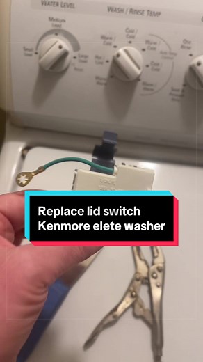 Do you need to replace the lid switch on your Kenmore elite washer follow this simple tutorial and you can get your washing machine going again. #appliancerepair #lockouttagout #homerepair #lidswitch #kenmoreeletewasher